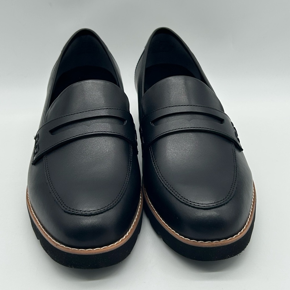 Vionic Cheryl II Black Nappa Leather Loafers – Women’s Size 6W – New In Box - Picture 5 of 11